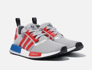 gray and red adidas